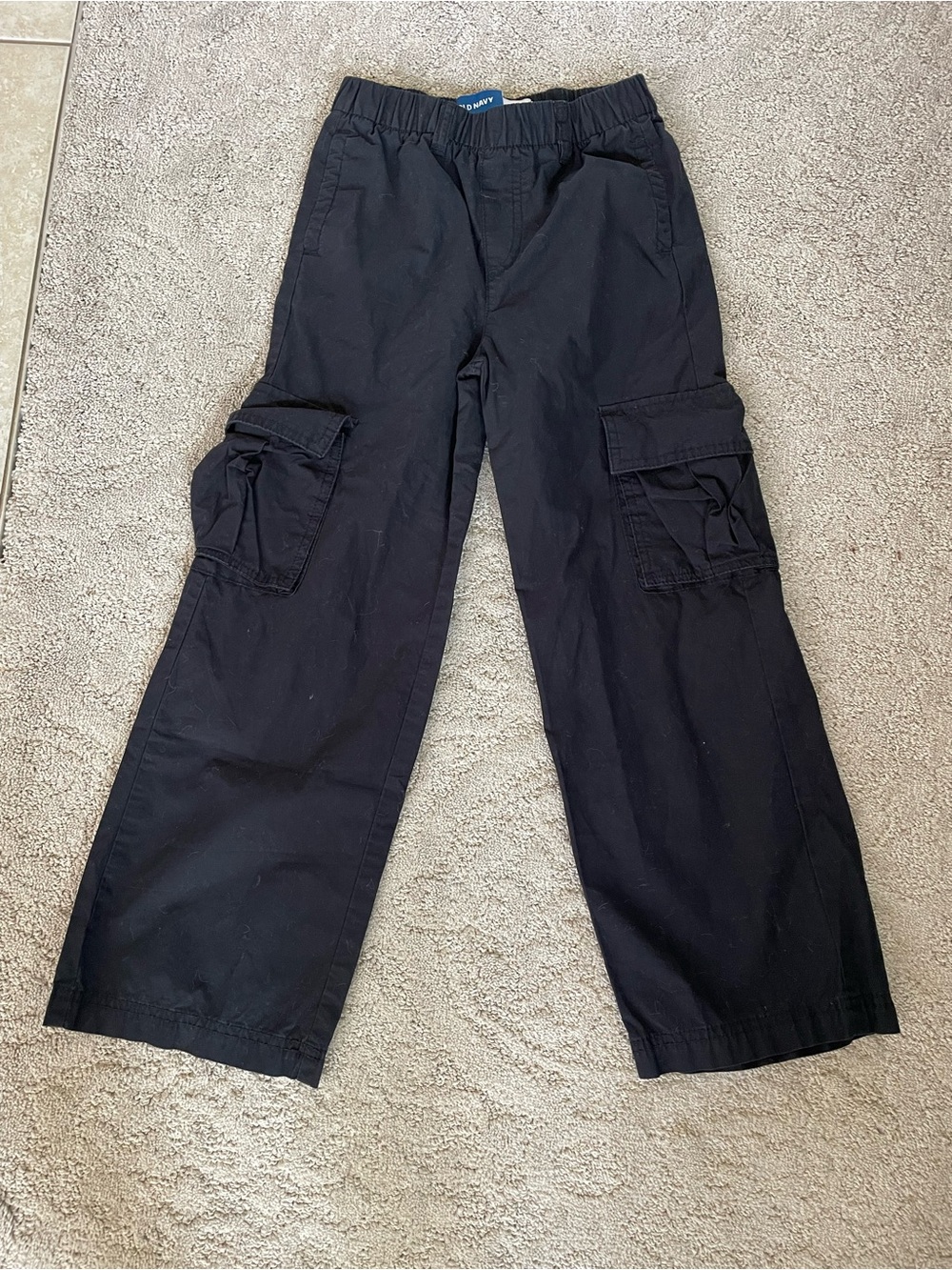 Old Navy Black Cargo Pants with Elastic Waistband